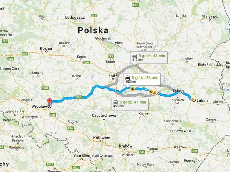 Ile kilometrów dzieli Lublin od Wrocławia? Oto odpowiedź!